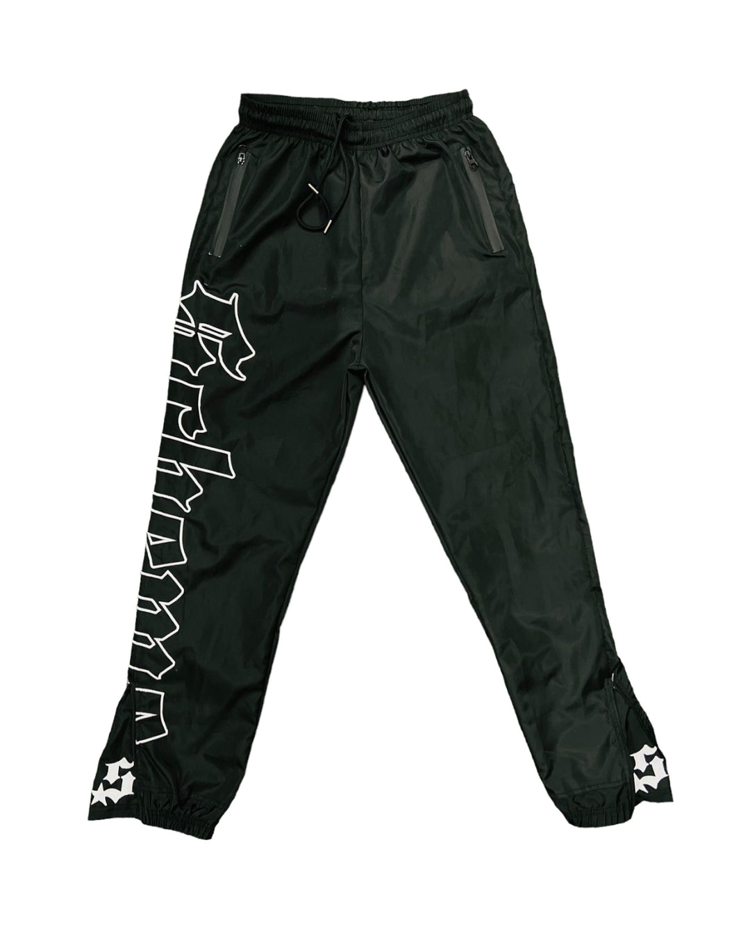 Tilted Nylon Trackpants - Black