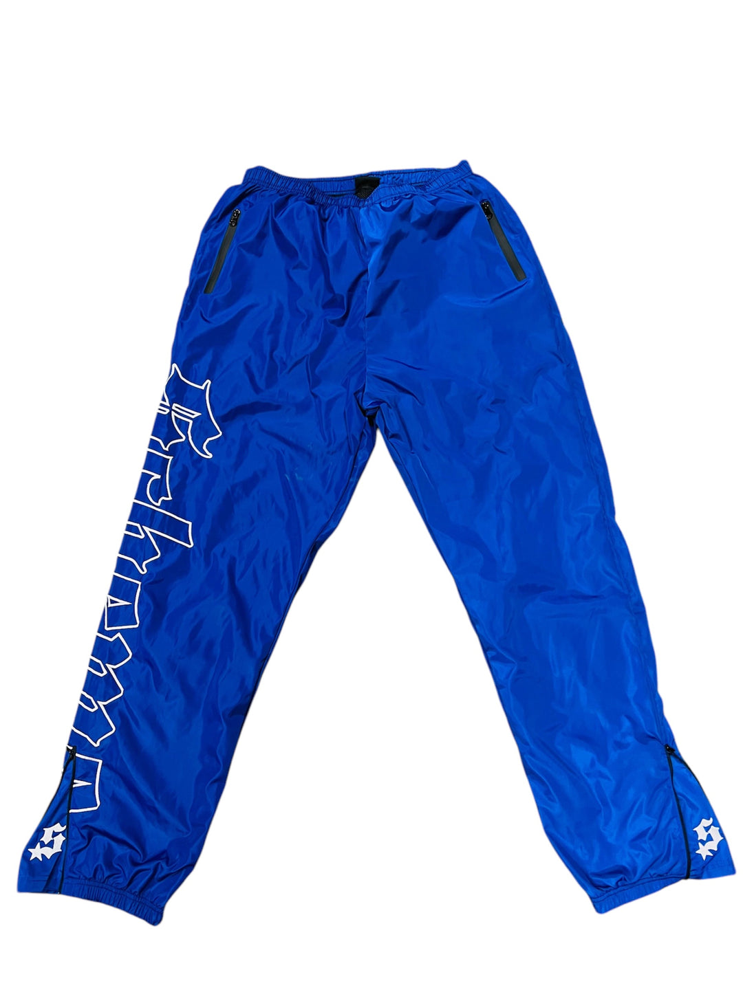Tilted Nylon Trackpants - Navy Blue