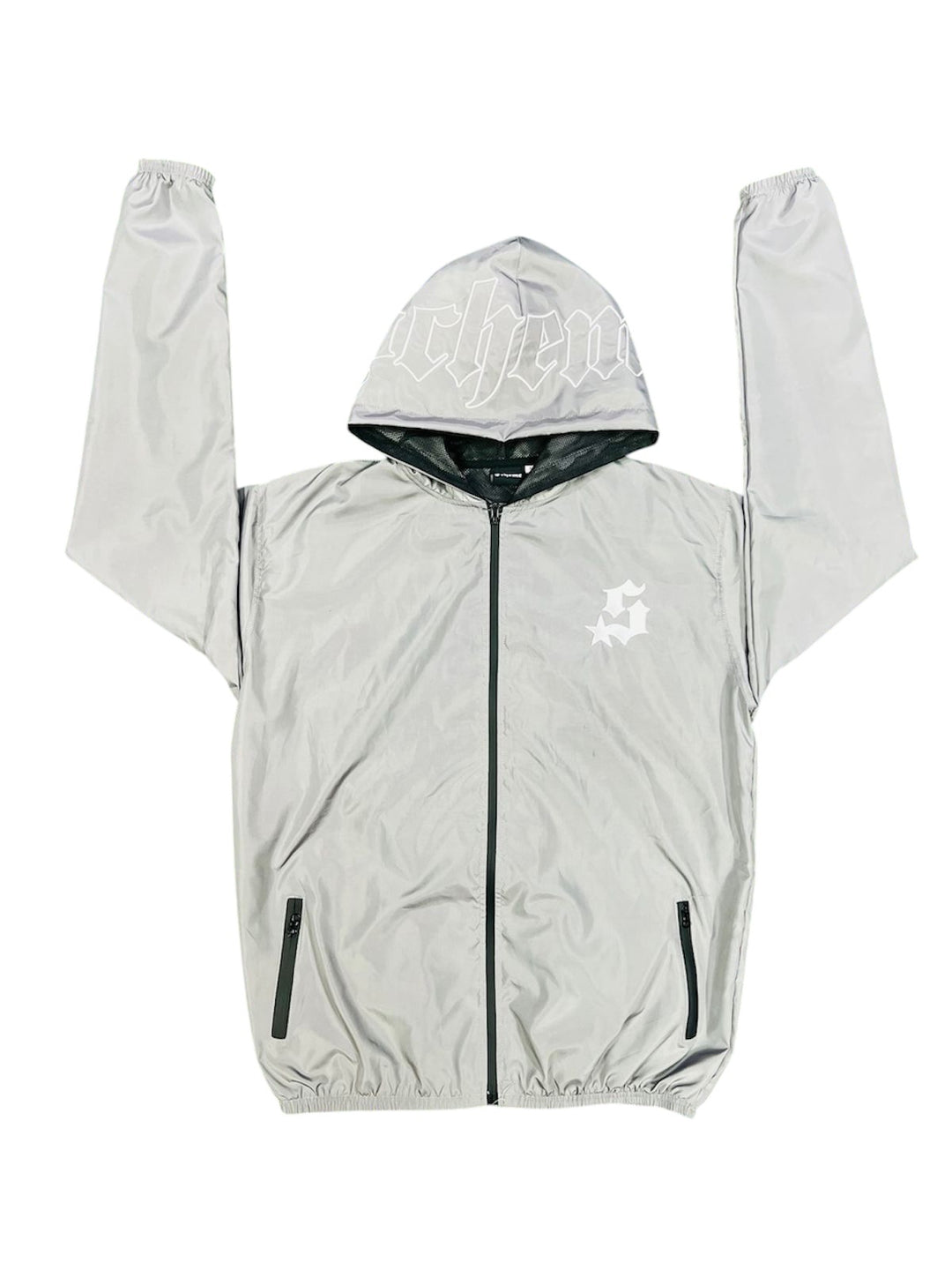 Tilted Nylon Track Jacket - Gray