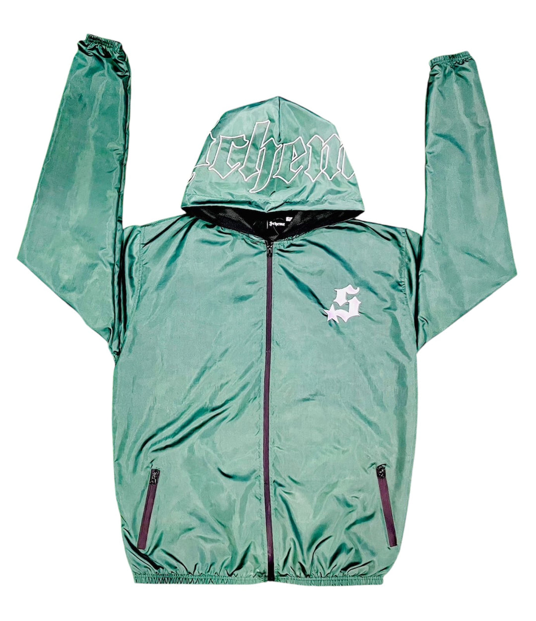 Nylon Track Jacket - Dark Green