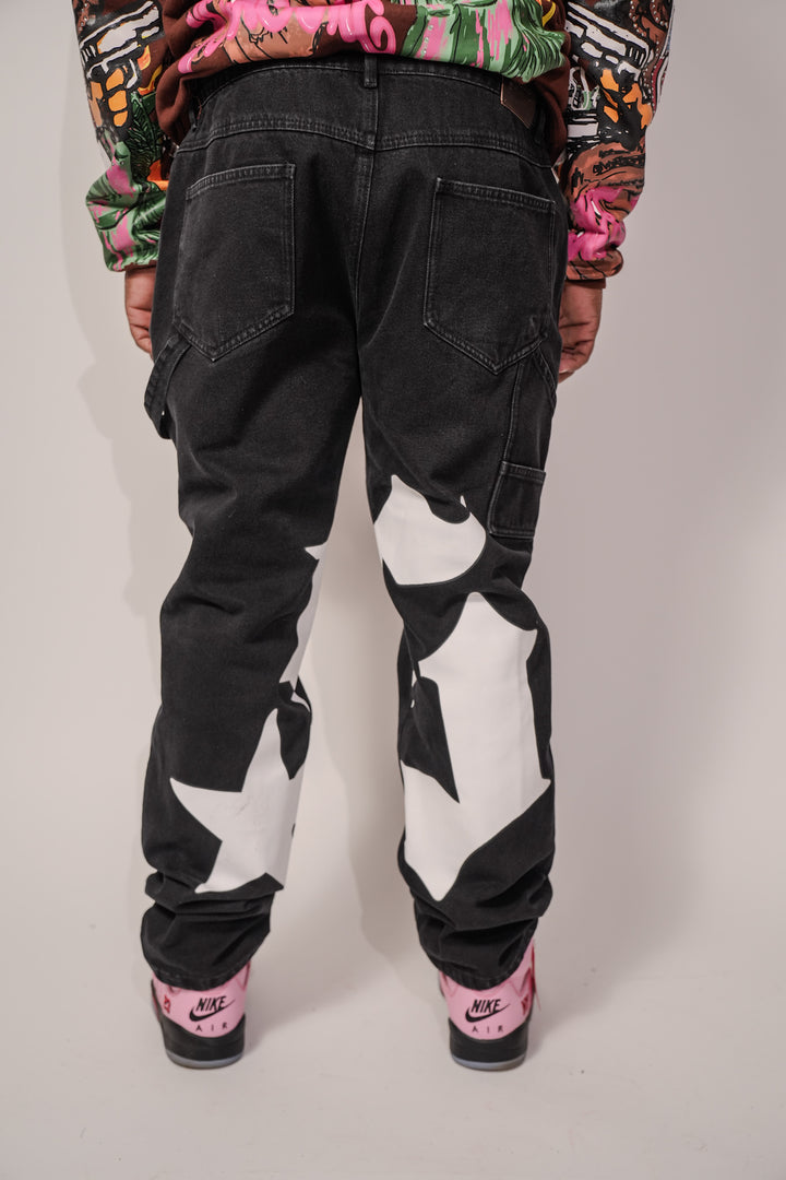 Signature Star Fitted Carpenter Jeans - Black