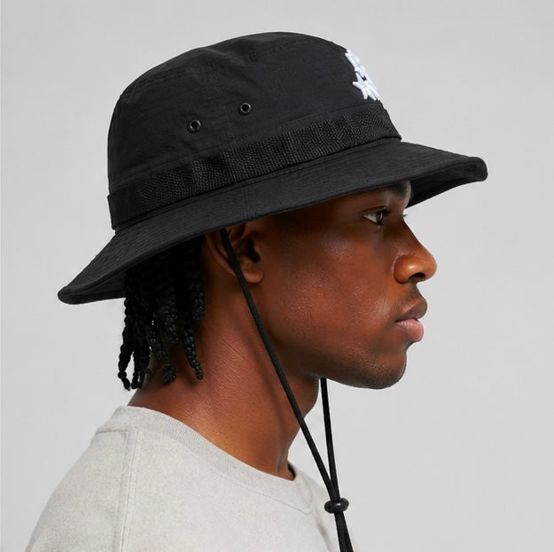 Gorro de pescador con estrellas - Negro