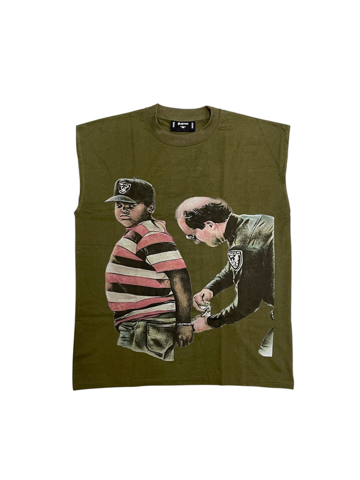 Boys N Hood Peace Tee - Olive Green