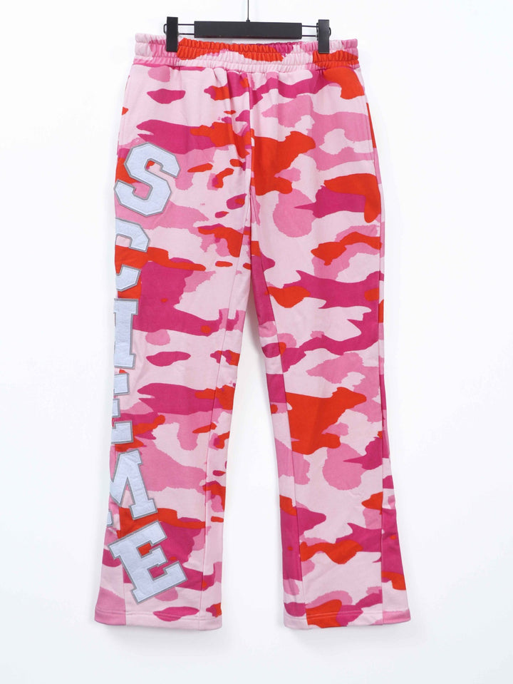Varsity Patch Sweatpants - Pink Camo