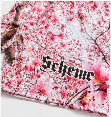 Cherry Blossom Mesh Short