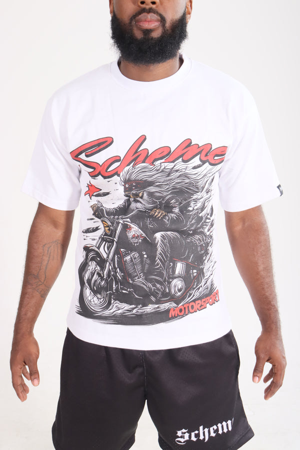 Camiseta de automovilismo - Blanca