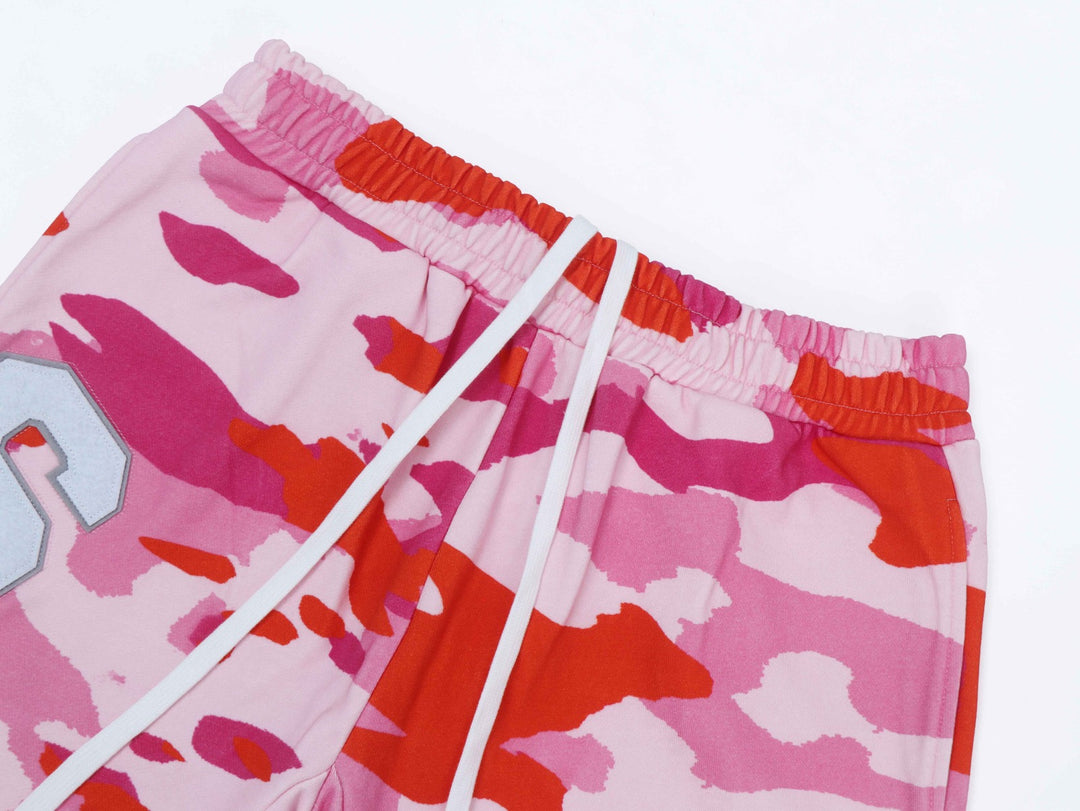 Varsity Patch Sweatpants - Pink Camo