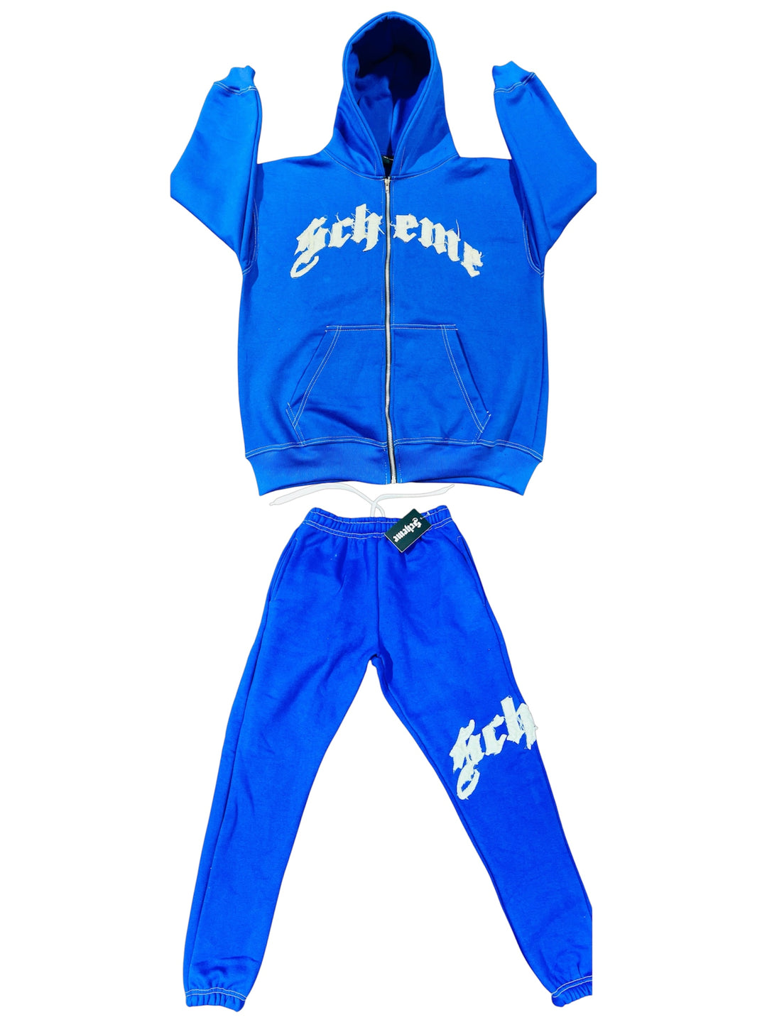 Chándal con cremallera desgastado