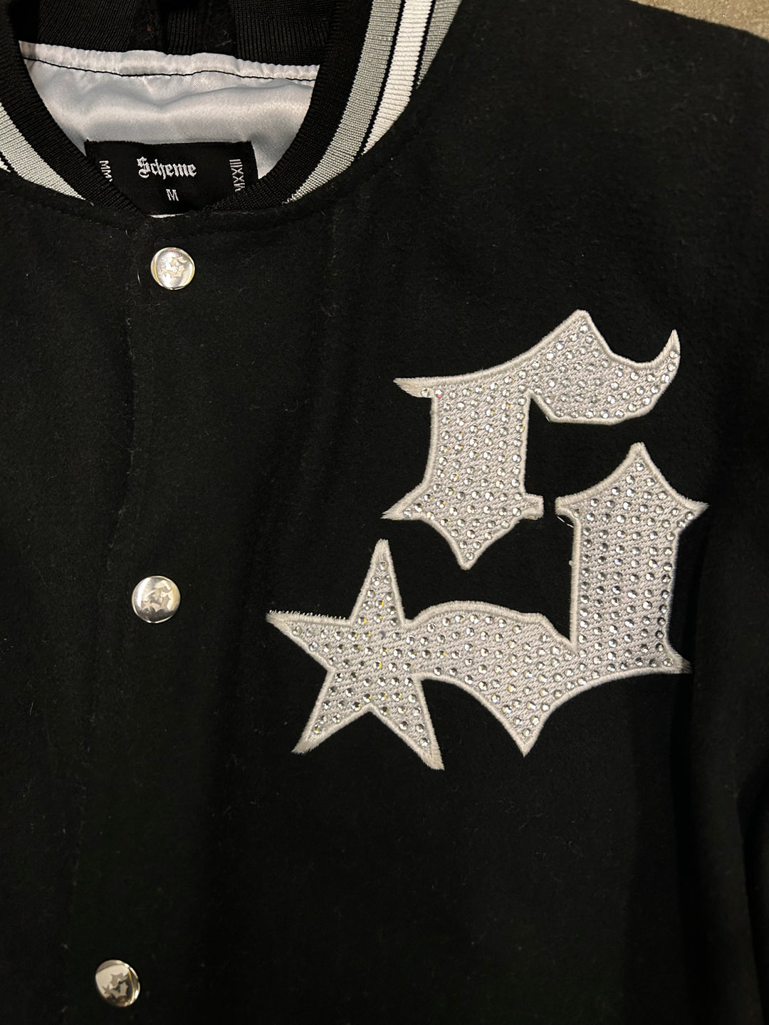 Signature Star Rhinestone Varsity Jacket