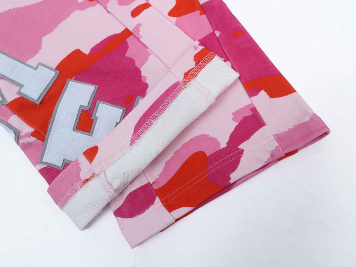 Varsity Patch Sweatpants - Pink Camo