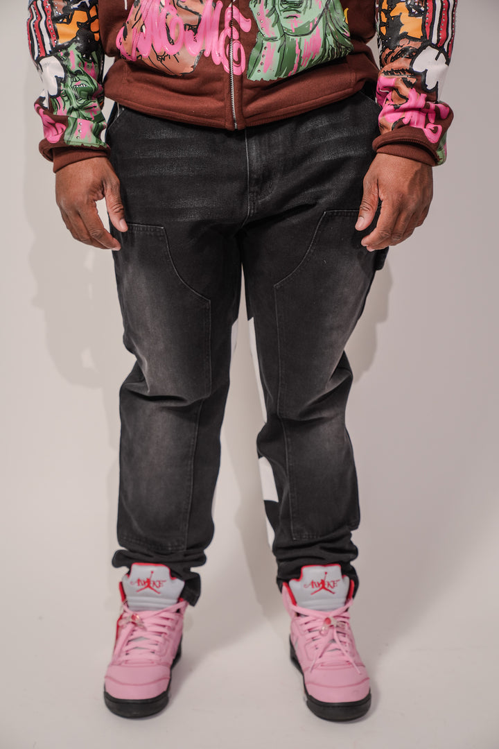 Signature Star Fitted Carpenter Jeans - Black