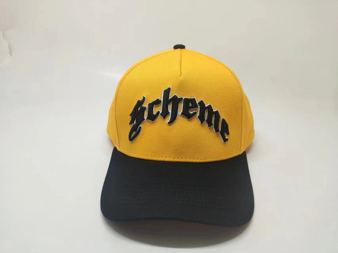 "Scheme" Logo Trucker Hat - Yellow