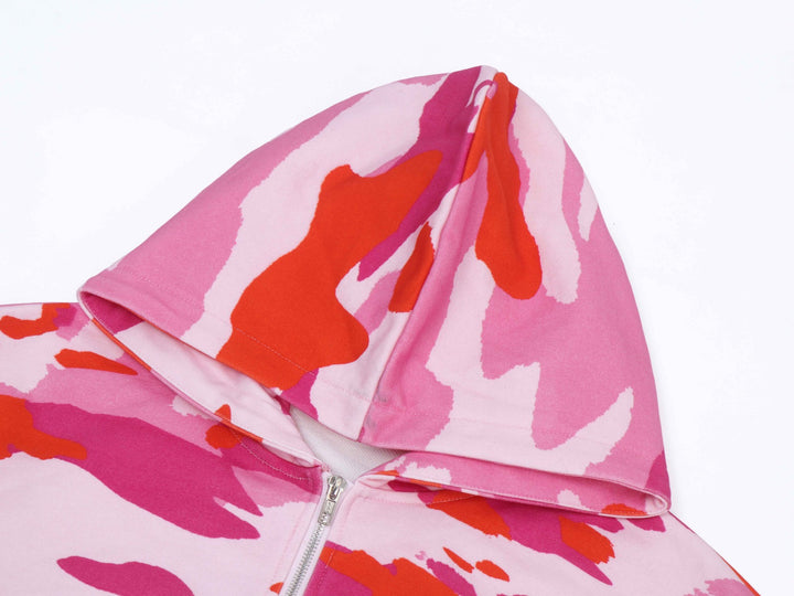 Varsity Patch Sweatsuit  - Pink Camo