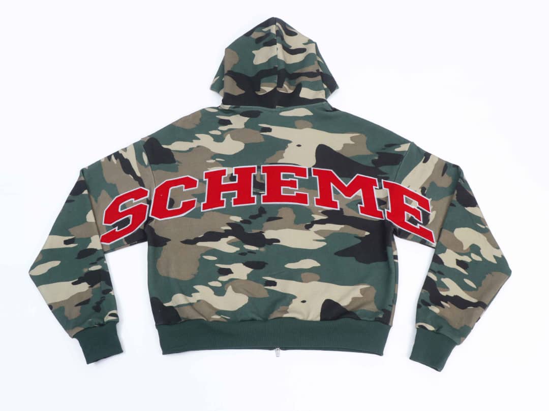 Varsity Patch Sweatsuit  - Green Camo