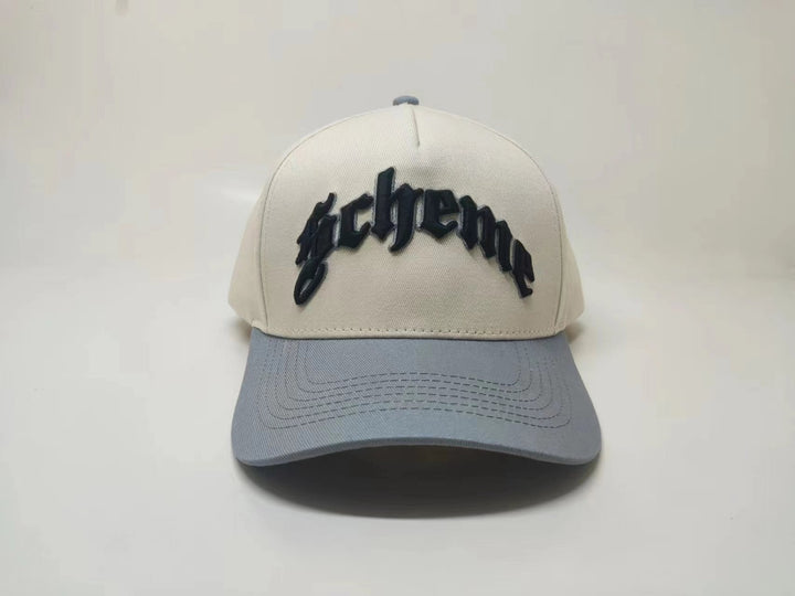 "Scheme" Logo Trucker Hat - Cream / Gray