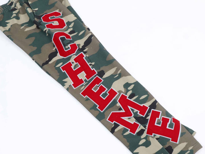 Varsity Patch Sweatsuit  - Green Camo