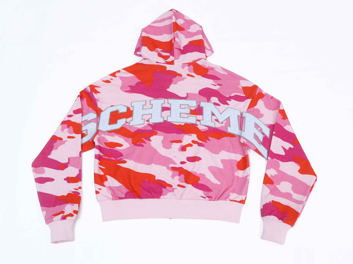 Varsity Patch Sweatsuit  - Pink Camo