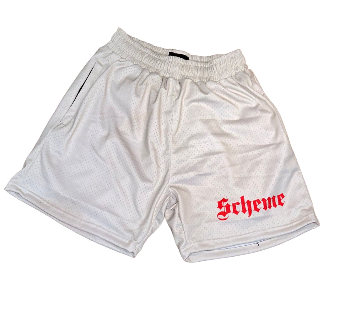 Off White Mesh Short - Red