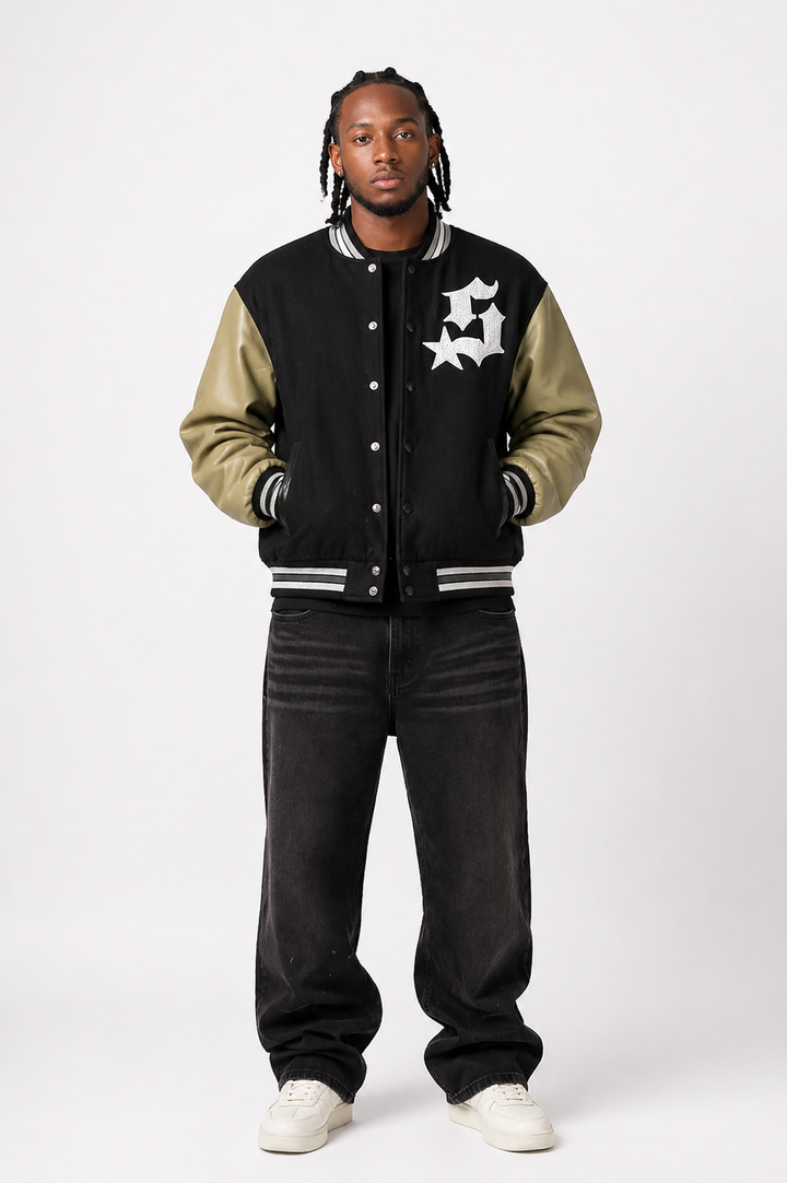 Signature Star Rhinestone Varsity Jacket