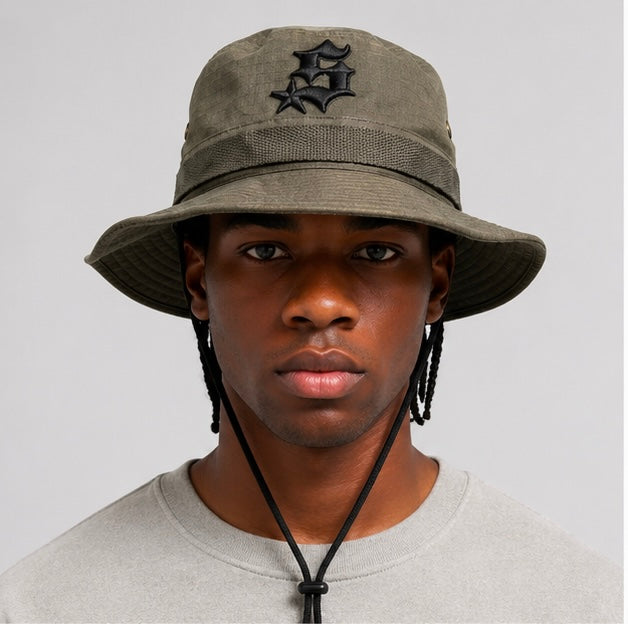 Sombrero de pescador Star - Verde oliva