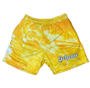 "Scheme" Gold Mesh Shorts - Scheme Wear