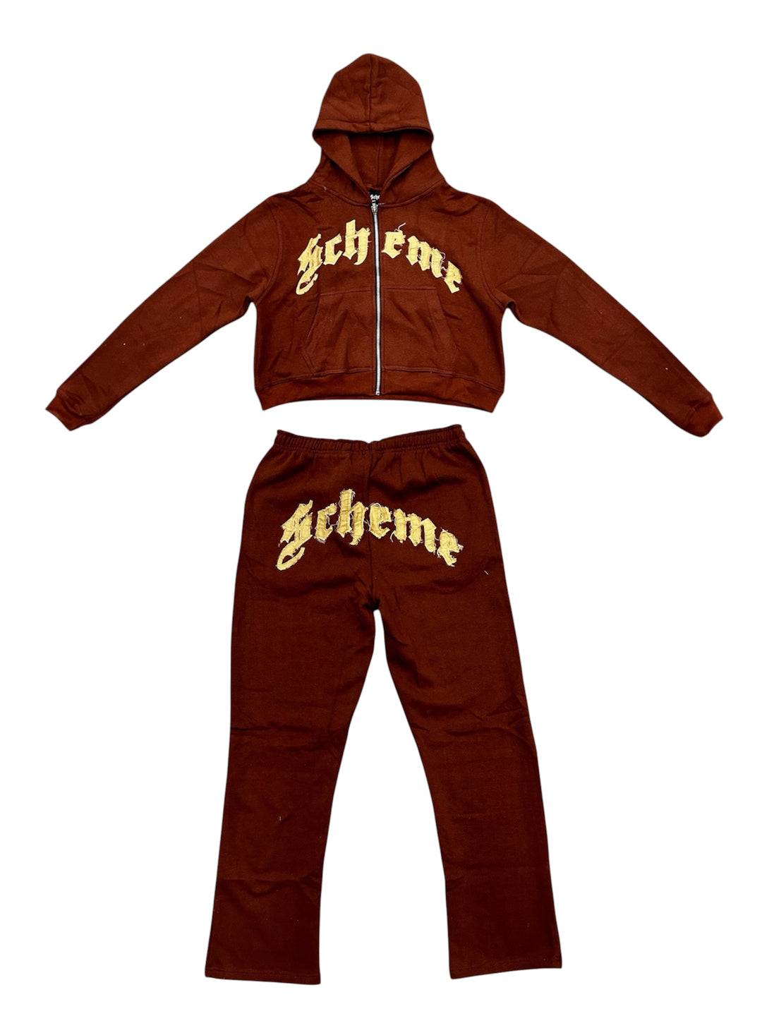 Chándal corto de mujer desgastado