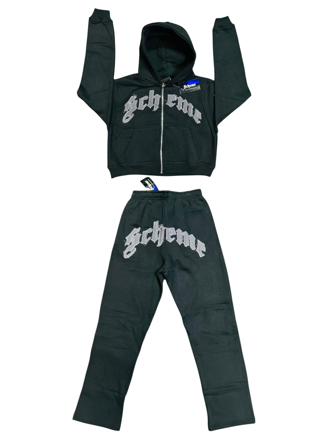 Chándal corto de mujer desgastado