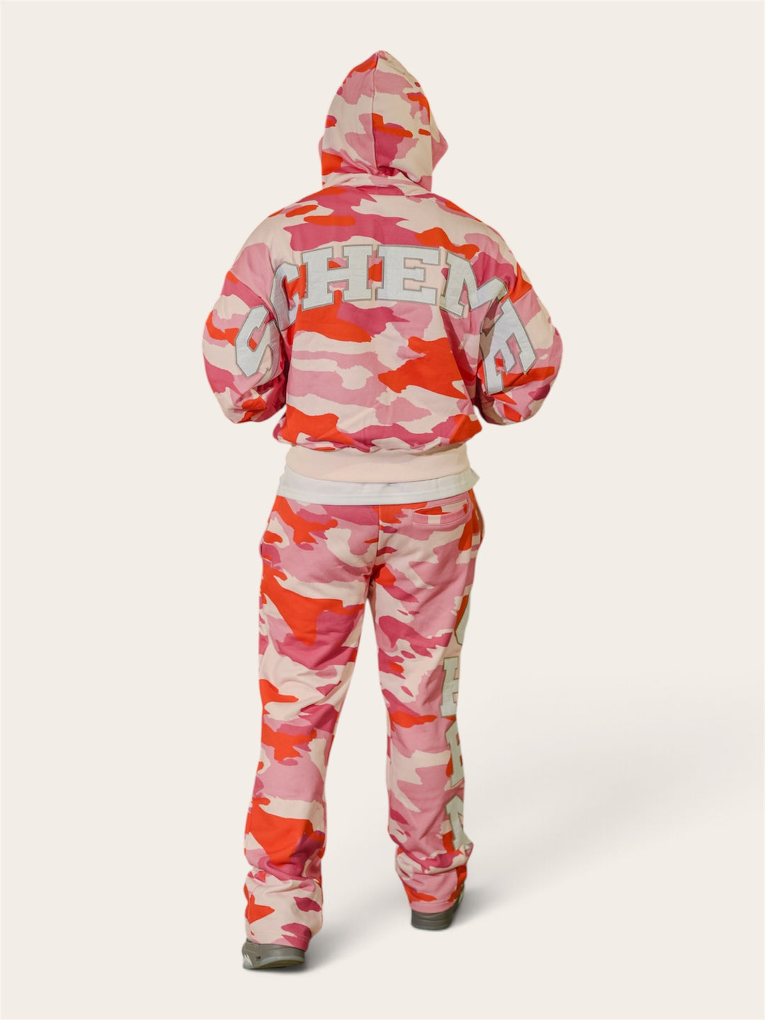 Varsity Patch Sweatsuit  - Pink Camo