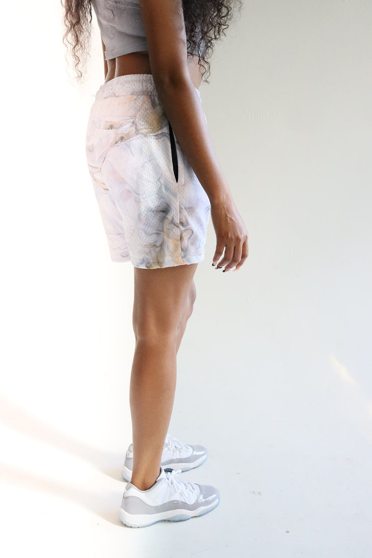 "Scheme" Marble Mesh Shorts - Scheme Wear